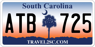 SC license plate ATB725