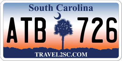 SC license plate ATB726