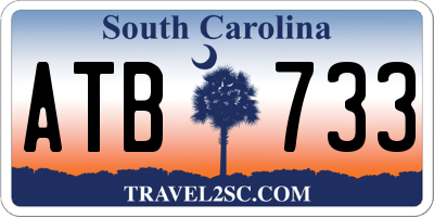 SC license plate ATB733