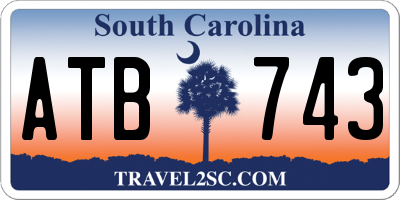 SC license plate ATB743