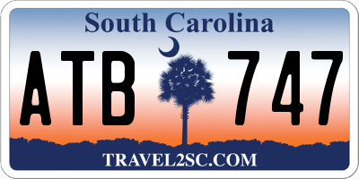 SC license plate ATB747