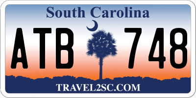 SC license plate ATB748