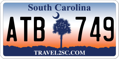 SC license plate ATB749