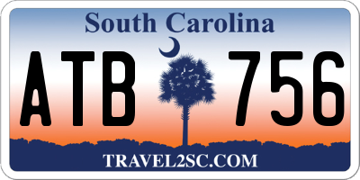 SC license plate ATB756
