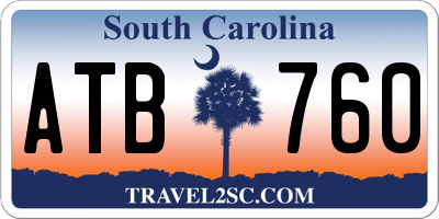 SC license plate ATB760