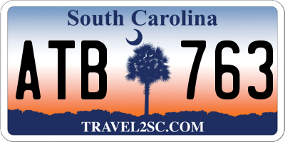 SC license plate ATB763