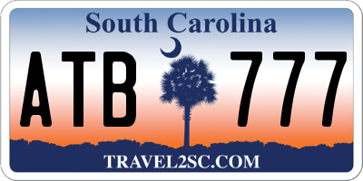 SC license plate ATB777