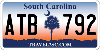 SC license plate ATB792