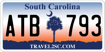 SC license plate ATB793