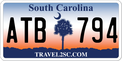 SC license plate ATB794