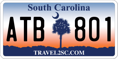 SC license plate ATB801