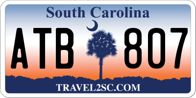SC license plate ATB807