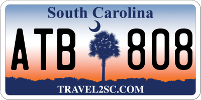 SC license plate ATB808