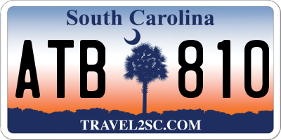 SC license plate ATB810