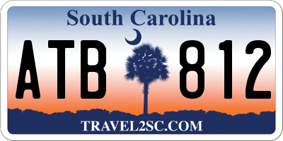 SC license plate ATB812