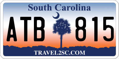 SC license plate ATB815