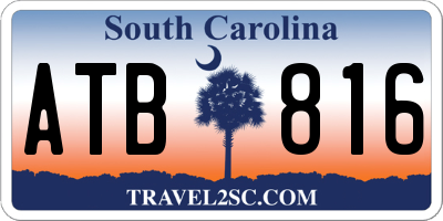 SC license plate ATB816