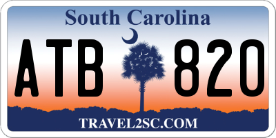 SC license plate ATB820