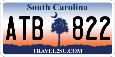SC license plate ATB822