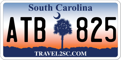 SC license plate ATB825