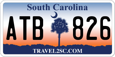 SC license plate ATB826