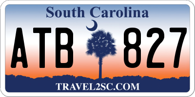 SC license plate ATB827