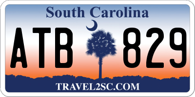 SC license plate ATB829