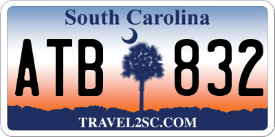 SC license plate ATB832