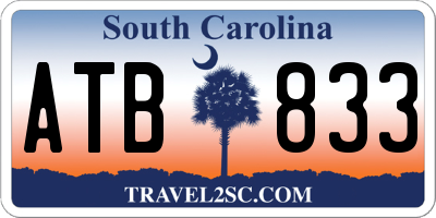 SC license plate ATB833