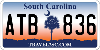 SC license plate ATB836