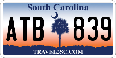 SC license plate ATB839