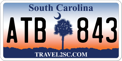 SC license plate ATB843