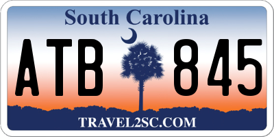 SC license plate ATB845