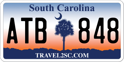 SC license plate ATB848