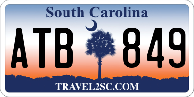 SC license plate ATB849
