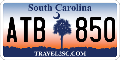 SC license plate ATB850