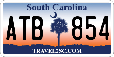 SC license plate ATB854
