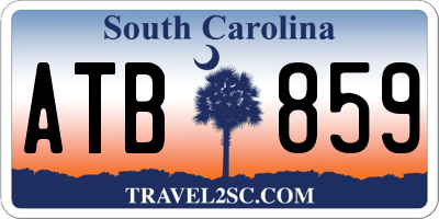 SC license plate ATB859