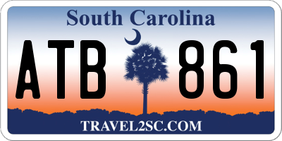 SC license plate ATB861