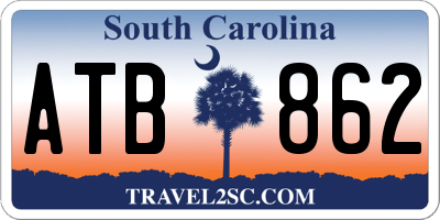 SC license plate ATB862