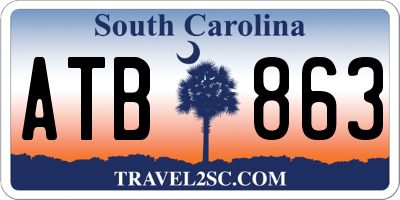 SC license plate ATB863