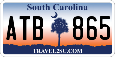 SC license plate ATB865