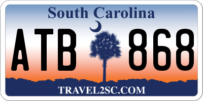 SC license plate ATB868