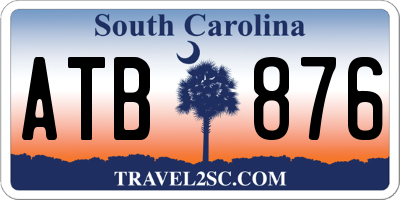 SC license plate ATB876