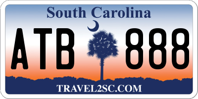 SC license plate ATB888