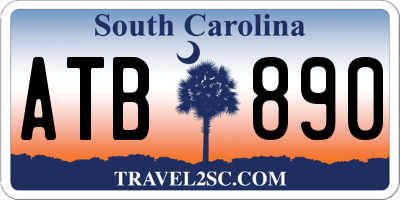 SC license plate ATB890