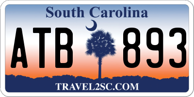 SC license plate ATB893
