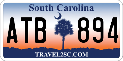 SC license plate ATB894