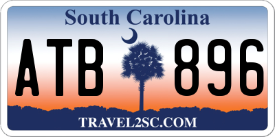 SC license plate ATB896