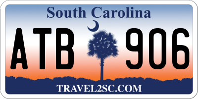 SC license plate ATB906